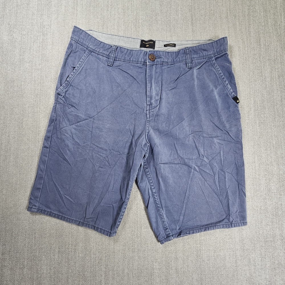 Quicksilver Casual Shorts Blue Pockets Straight Fit Men's Size 32